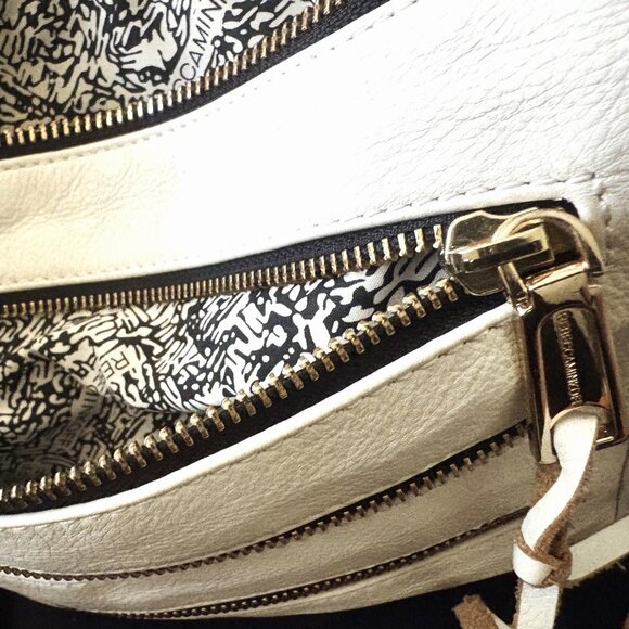 REBECCA MINKOFF Vintage Solid Cream 100% Genuine Leather & Gold hardware - Picture 8 of 12